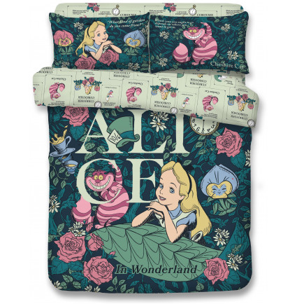AL2301 - 愛麗絲夢遊仙境 1000針絲般綿床品套裝