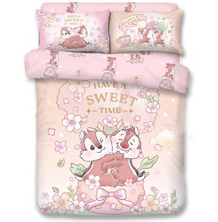 CD2501 - 迪士尼Chip & Dale 1900 針瀛竹夢幻彩印床品套裝