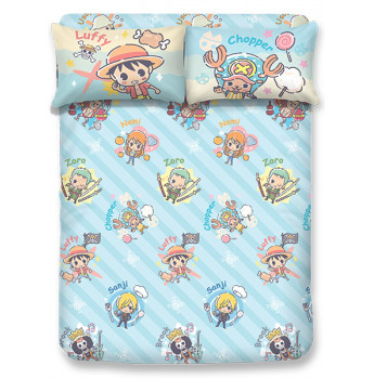 OP2502 - 海賊王 1000針絲般綿床笠連枕袋