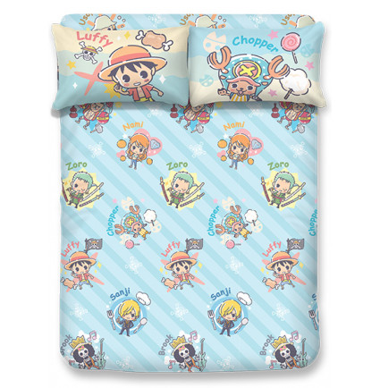 OP2502 - 海賊王 1000針絲般綿床笠連枕袋