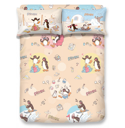 PG2501 - Pingu 1200針全棉印花床笠連枕套