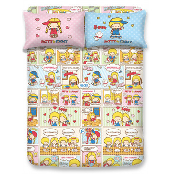 PJ2501 - Patty & Jimmy 1200針全棉印花床笠連枕套