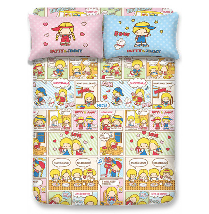 PJ2501 - Patty & Jimmy 1200針全棉印花床笠連枕套
