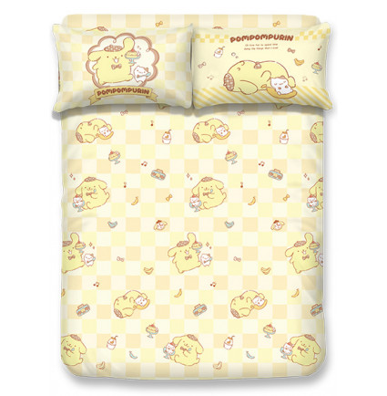 PN2601 - 布甸狗 1200針全棉印花床笠連枕套