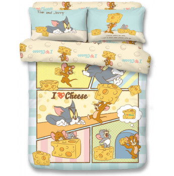 TJ2601 - Tom & Jerry 1000針絲般綿床品套裝