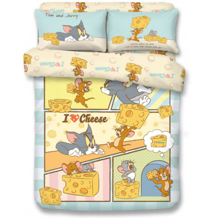 TJ2601 - Tom & Jerry 1000針絲般綿床品套裝